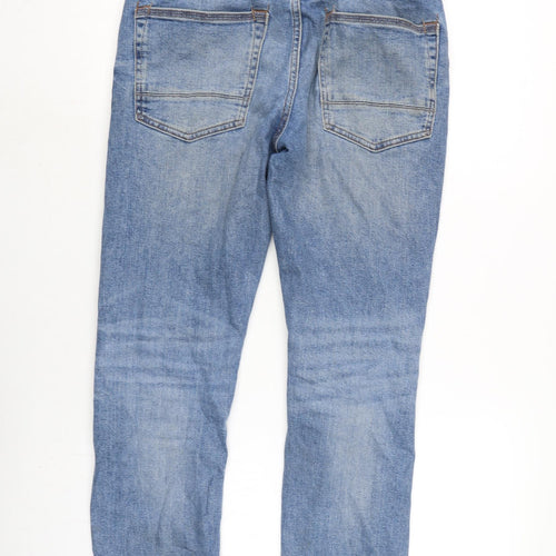 Marks and Spencer Womens Blue Cotton Blend Skinny Jeans Size 30 in L28.5 in Regular Zip