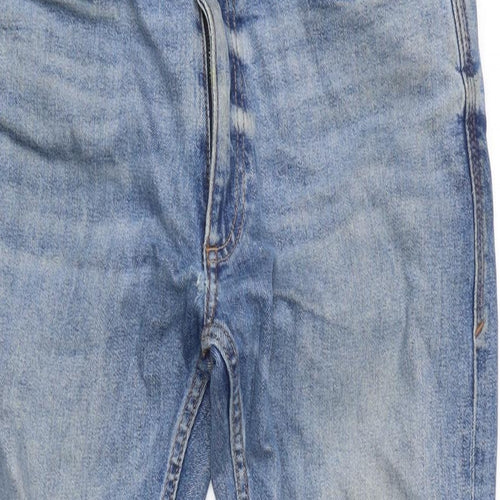 Marks and Spencer Womens Blue Cotton Blend Skinny Jeans Size 30 in L28.5 in Regular Zip
