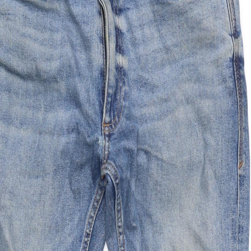 Marks and Spencer Womens Blue Cotton Blend Skinny Jeans Size 30 in L28.5 in Regular Zip