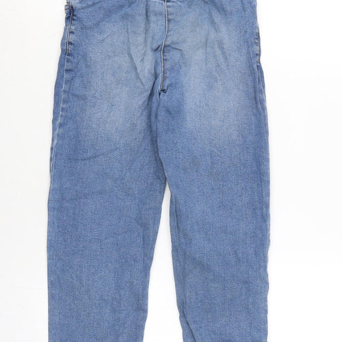 TU Girls Blue Cotton Straight Jeans Size 9 Years L21 in Regular Zip