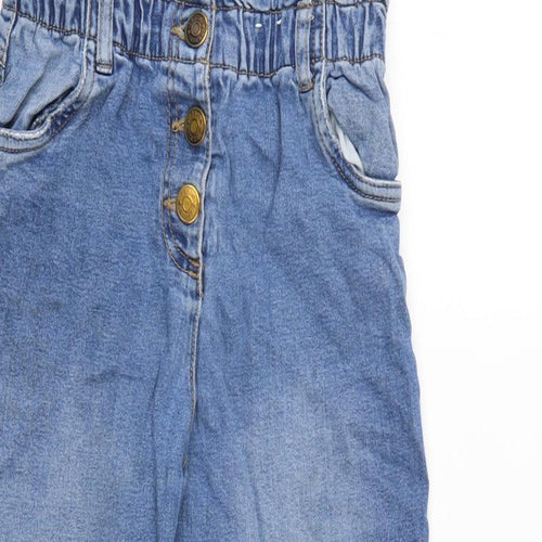 TU Girls Blue Cotton Straight Jeans Size 9 Years L21 in Regular Zip