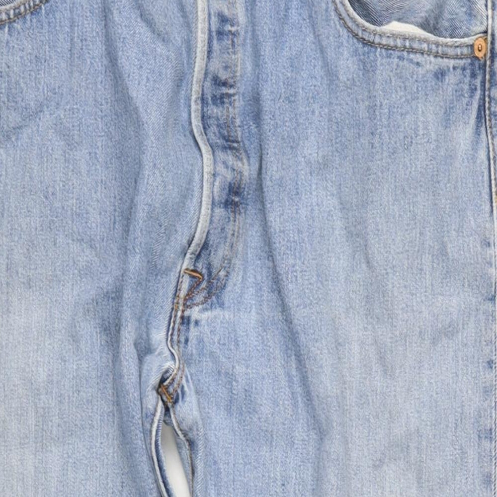 Levis Mens Blue Cotton Straight Jeans Size 39 in L28 in Regular Button