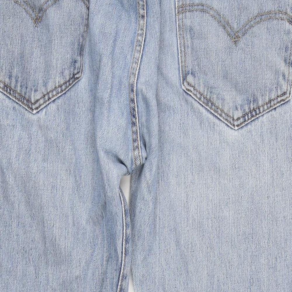 Levis Mens Blue Cotton Straight Jeans Size 39 in L28 in Regular Button