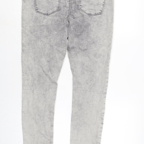 Papaya Womens Grey Cotton Blend Jegging Jeans Size 14 L31 in Regular
