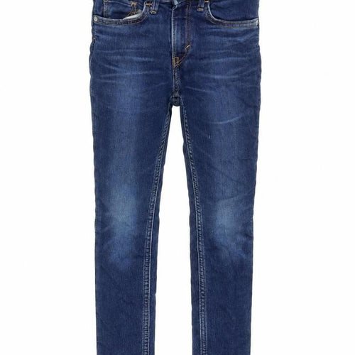 H&M Girls Blue Cotton Skinny Jeans Size 6-7 Years L20 in Regular Zip
