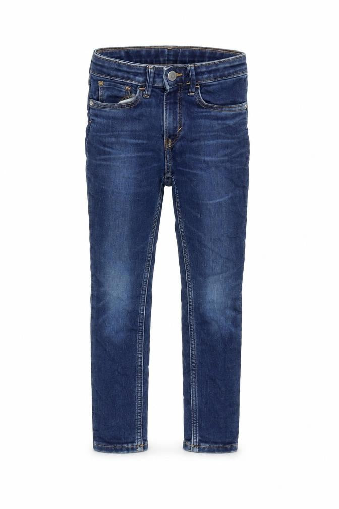H&M Girls Blue Cotton Skinny Jeans Size 6-7 Years L20 in Regular Zip