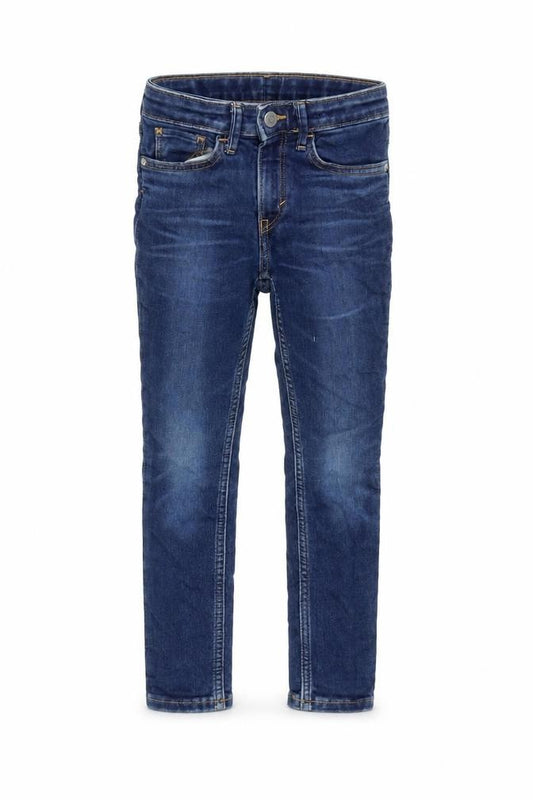 H&M Girls Blue Cotton Skinny Jeans Size 6-7 Years L20 in Regular Zip