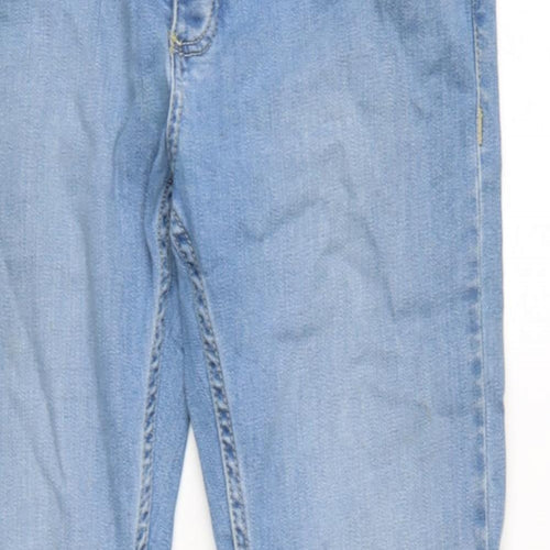 Topman Mens Blue Cotton Blend Flared Jeans Size 32 in L31 in Regular Button