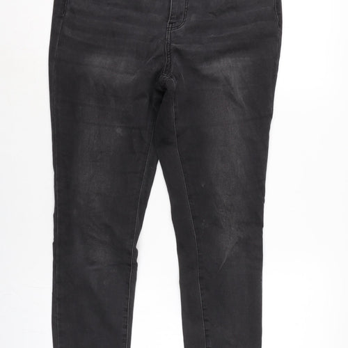 Gemo Womens Grey Cotton Blend Tapered Jeans Size 32 in L28.5 in Regular Zip