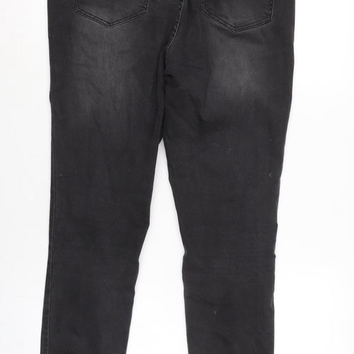 Gemo Womens Grey Cotton Blend Tapered Jeans Size 32 in L28.5 in Regular Zip