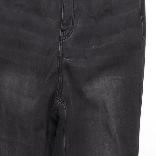 Gemo Womens Grey Cotton Blend Tapered Jeans Size 32 in L28.5 in Regular Zip