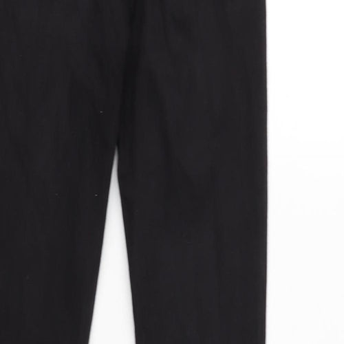 ASOS Womens Black Cotton Blend Tapered Jeans Size 25 in L26 in Regular Zip