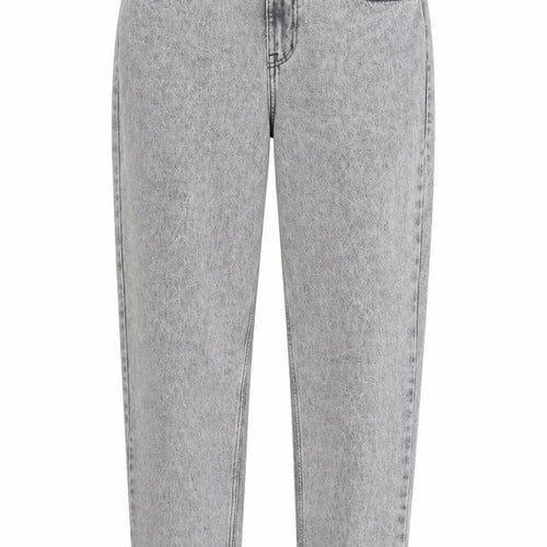 Denim & Co. Womens Grey Cotton Straight Jeans Size 14 L28.5 in Regular Zip