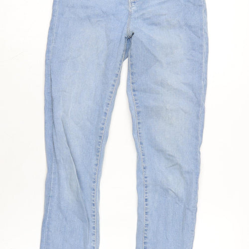 Denim Pimkie Womens Blue Cotton Blend Tapered Jeans Size 4 L26.5 in Regular Zip