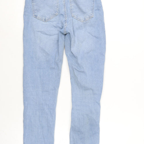 Denim Pimkie Womens Blue Cotton Blend Tapered Jeans Size 4 L26.5 in Regular Zip