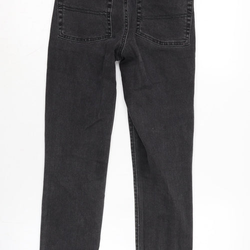 COLLUSION Womens Grey Cotton Blend Straight Jeans Size 24 in L30 in Regular Zip