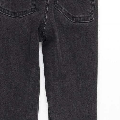 COLLUSION Womens Grey Cotton Blend Straight Jeans Size 24 in L30 in Regular Zip
