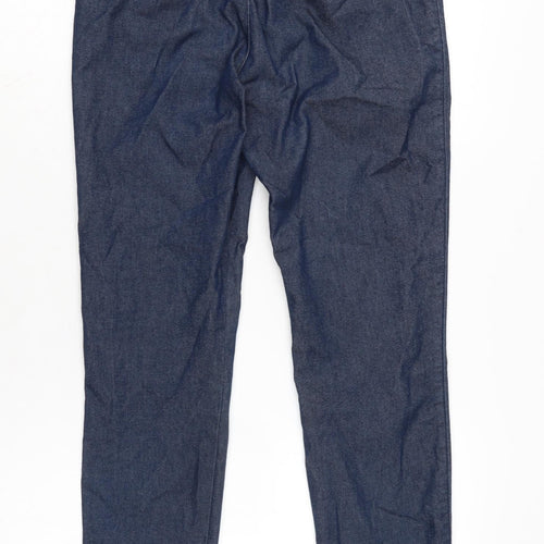 Gap Womens Blue Cotton Sweatpants Trousers Size 6 L25 in Regular Zip