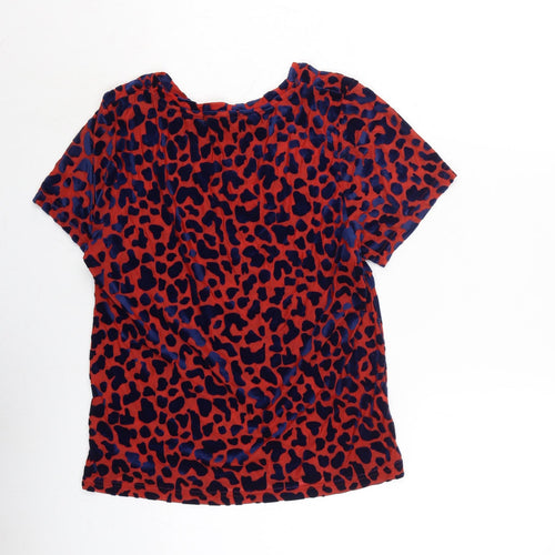 Atmosphere Womens Red Polyester Basic T-Shirt Size 10 Crew Neck