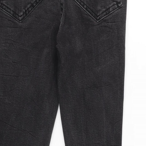 New Look Mens Grey Cotton Blend Tapered Jeans Size 32 in L32 in Regular Zip