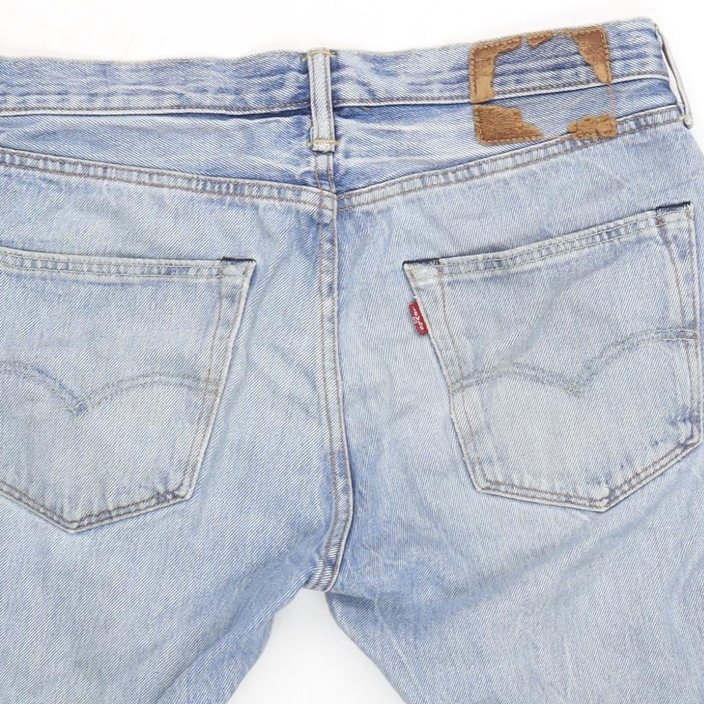 Levi's Mens Blue Cotton Biker Shorts Size 32 in Regular Button