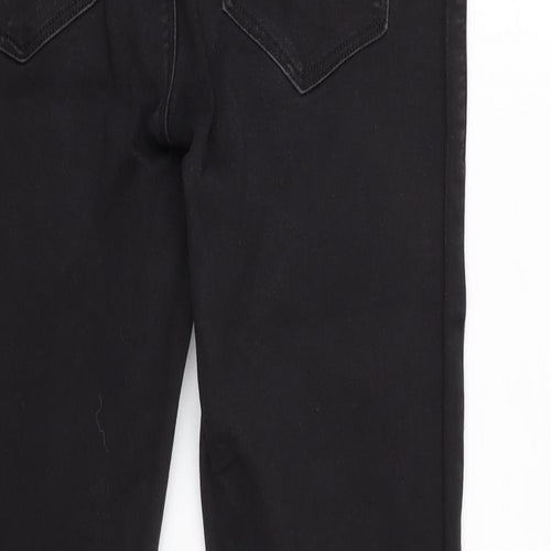 Dorothy Perkins Womens Grey Cotton Blend Straight Jeans Size 14 L22 in Regular Zip