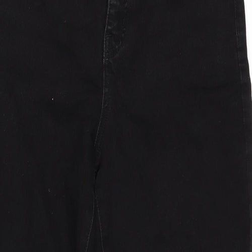 Style&co. Womens Black Cotton Blend Straight Jeans Size 10 L27 in Regular Zip