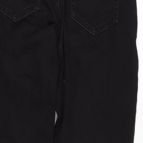 Style&co. Womens Black Cotton Blend Straight Jeans Size 10 L27 in Regular Zip