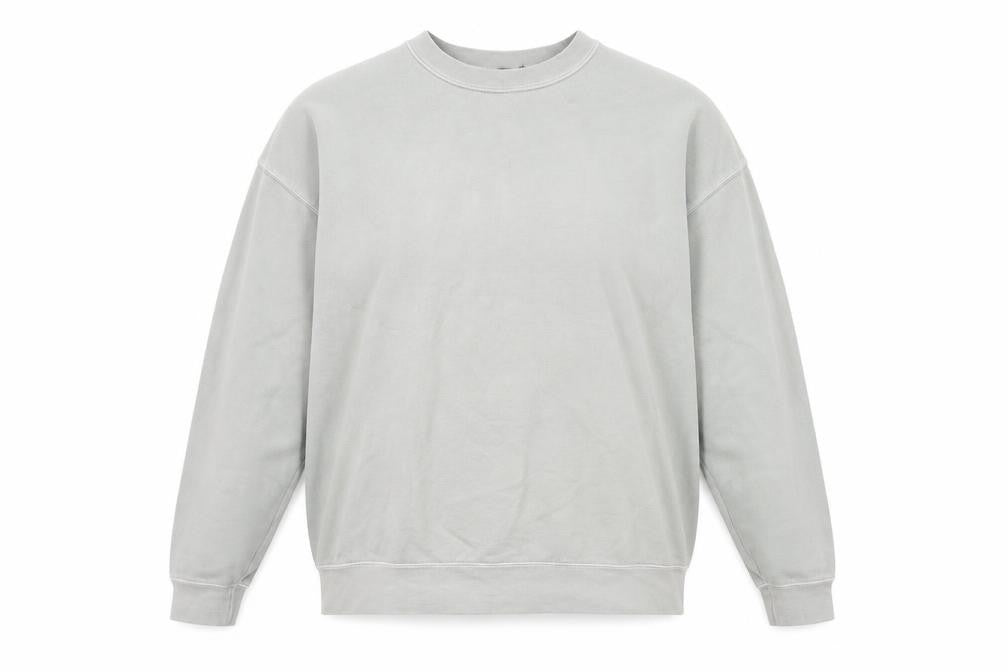 Front view of PRETTYLITTLETHING women’s green cotton pullover sweatshirt, size S, pullover