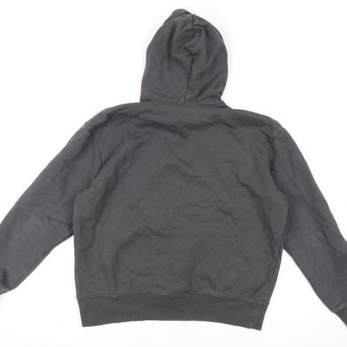 ASOS Mens Grey Cotton Pullover Hoodie Size M - Pockets