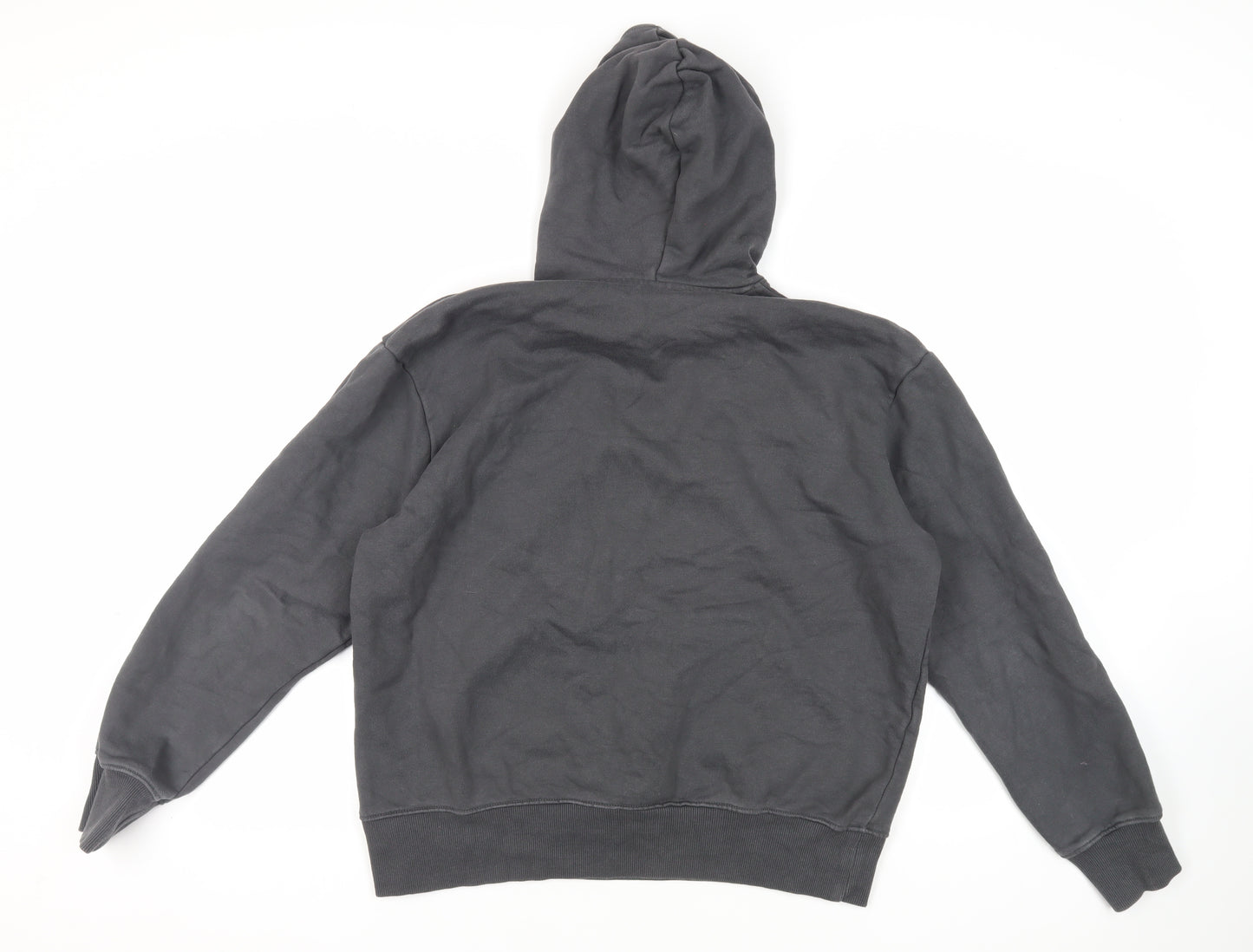 ASOS Mens Grey Cotton Pullover Hoodie Size M - Pockets