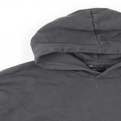 ASOS Mens Grey Cotton Pullover Hoodie Size M - Pockets