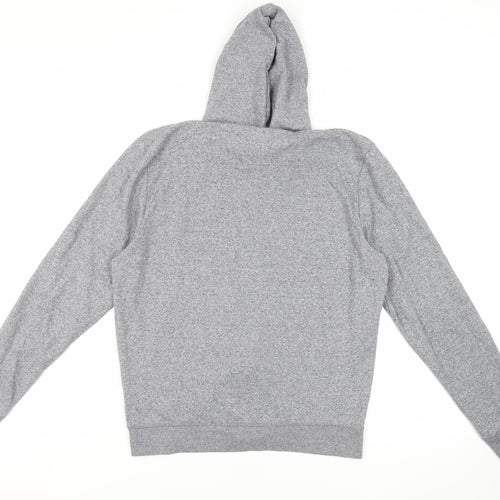 Max Mens Grey Cotton Full Zip Hoodie Size M