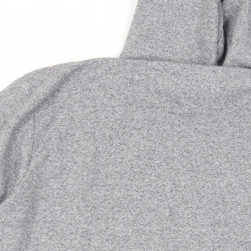 Max Mens Grey Cotton Full Zip Hoodie Size M