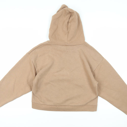 Pakuten Womens Beige Cotton Pullover Hoodie Size M Pullover - Pockets