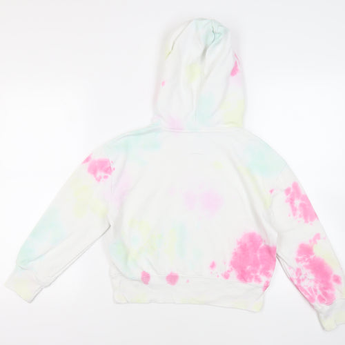 Gap Girls White Cotton Pullover Hoodie Size 10 Years Pullover - Tie Dye