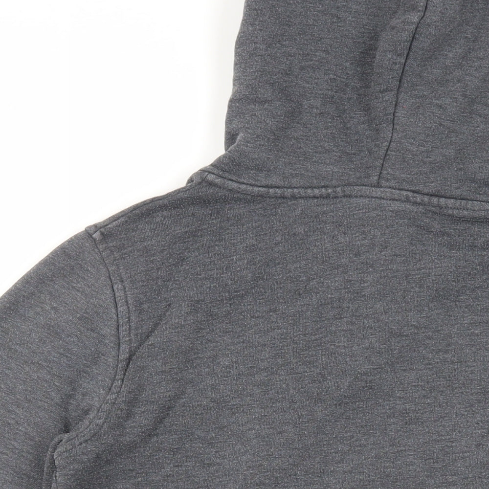 The North Face Boys Grey Cotton Pullover Hoodie Size 13-14 Years Pullover - Logo
