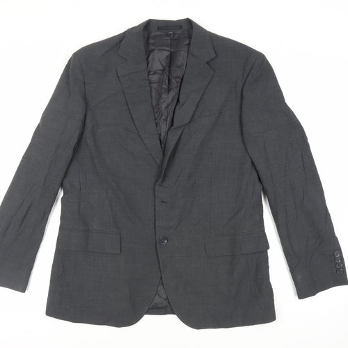 Marks and Spencer Mens Grey Wool Jacket Suit Jacket Size 40 Regular