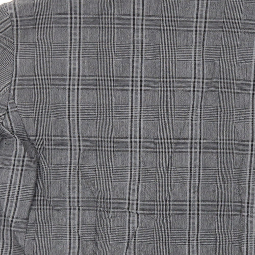 Expressions Womens Grey Plaid Jacket Blazer Size 12 Button - Vintage