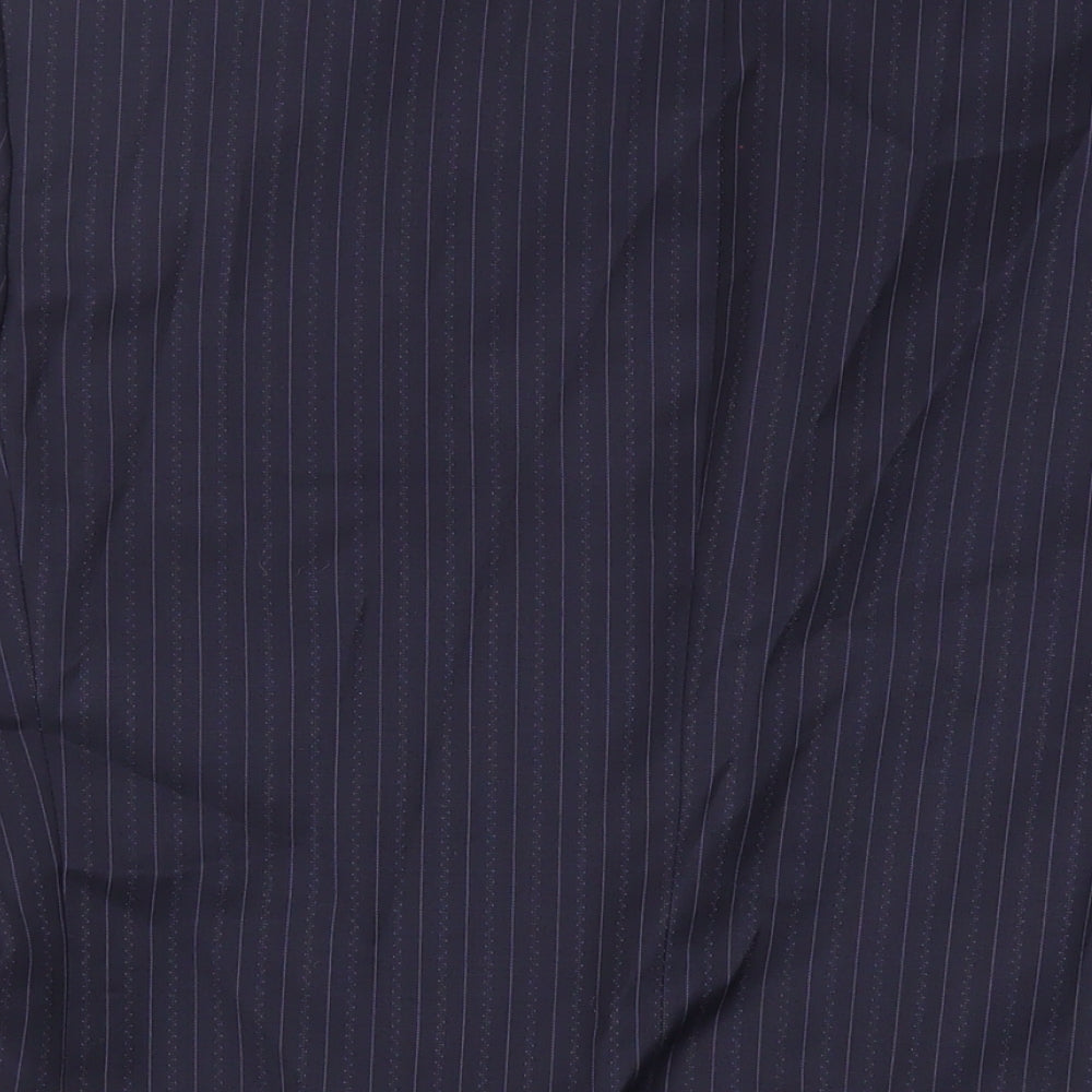 Pierre Cardin Mens Blue Striped Wool Jacket Suit Jacket Size 42 Regular