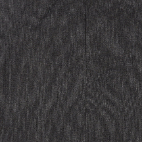 Steel & Jelly Mens Grey Herringbone Wool Tuxedo Blazer Size 44 Regular