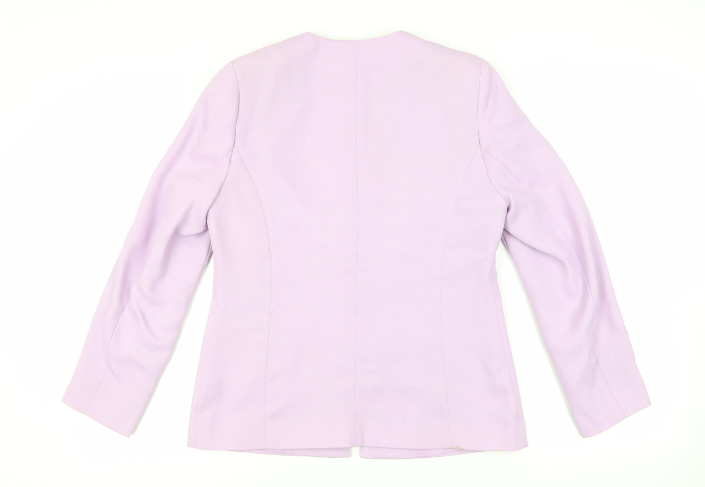 Classics Womens Purple Jacket Blazer Size 12 Hook & Eye - Embellished