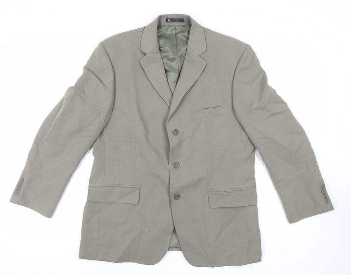 BHS Mens Beige Polyester Jacket Blazer Size 42 Regular