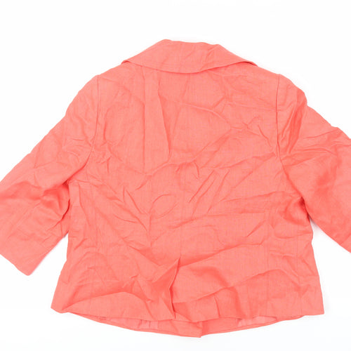 Evans Womens Pink Jacket Blazer Size 16 Button