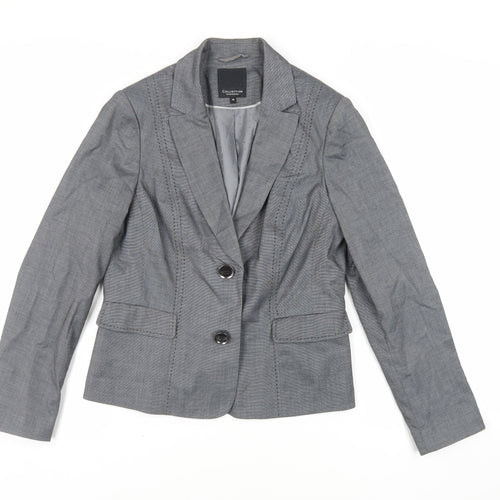 Debenhams Womens Grey Jacket Blazer Size 14 Button