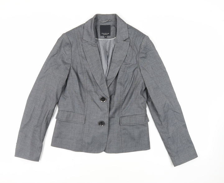 Debenhams Womens Grey Jacket Blazer Size 14 Button