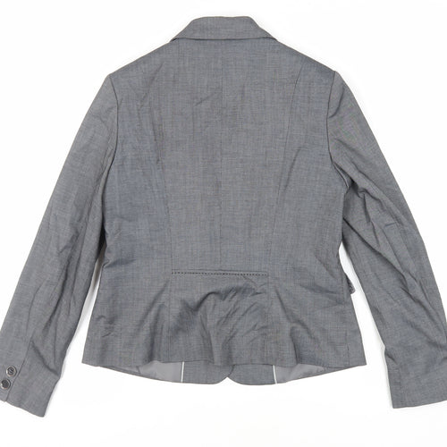 Debenhams Womens Grey Jacket Blazer Size 14 Button