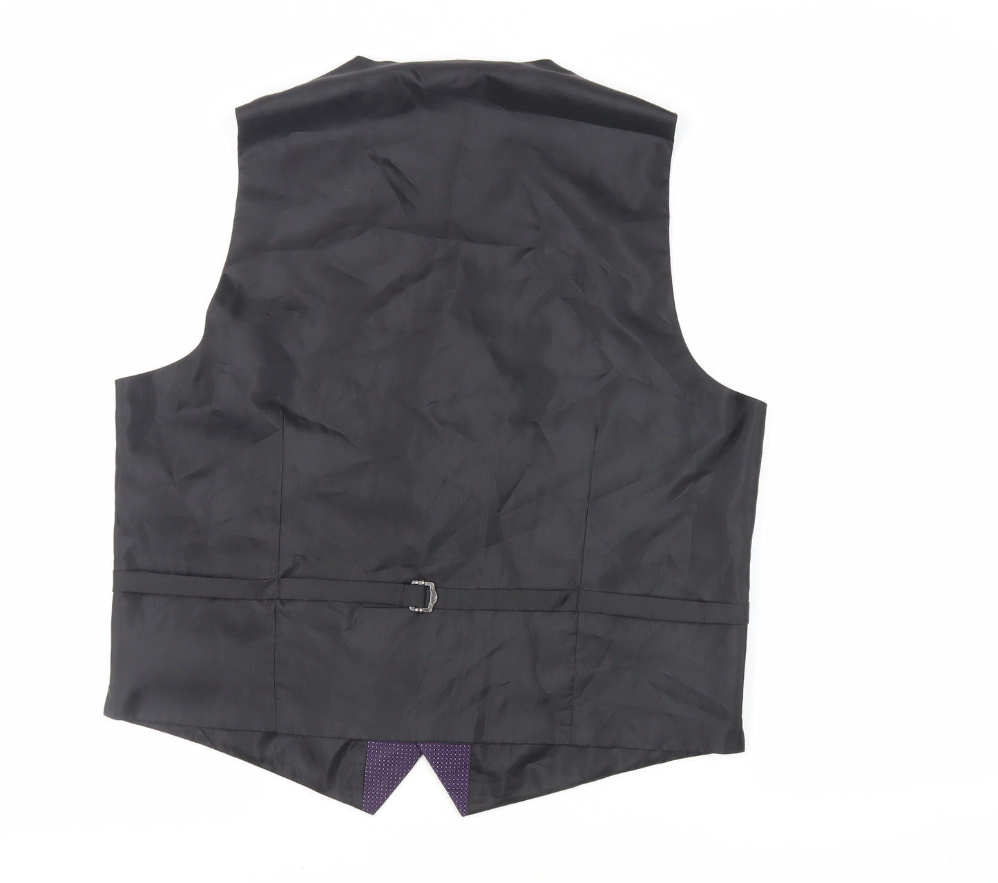 Marks and Spencer Mens Purple Polka Dot Polyester Jacket Suit Waistcoat Size 42 Regular