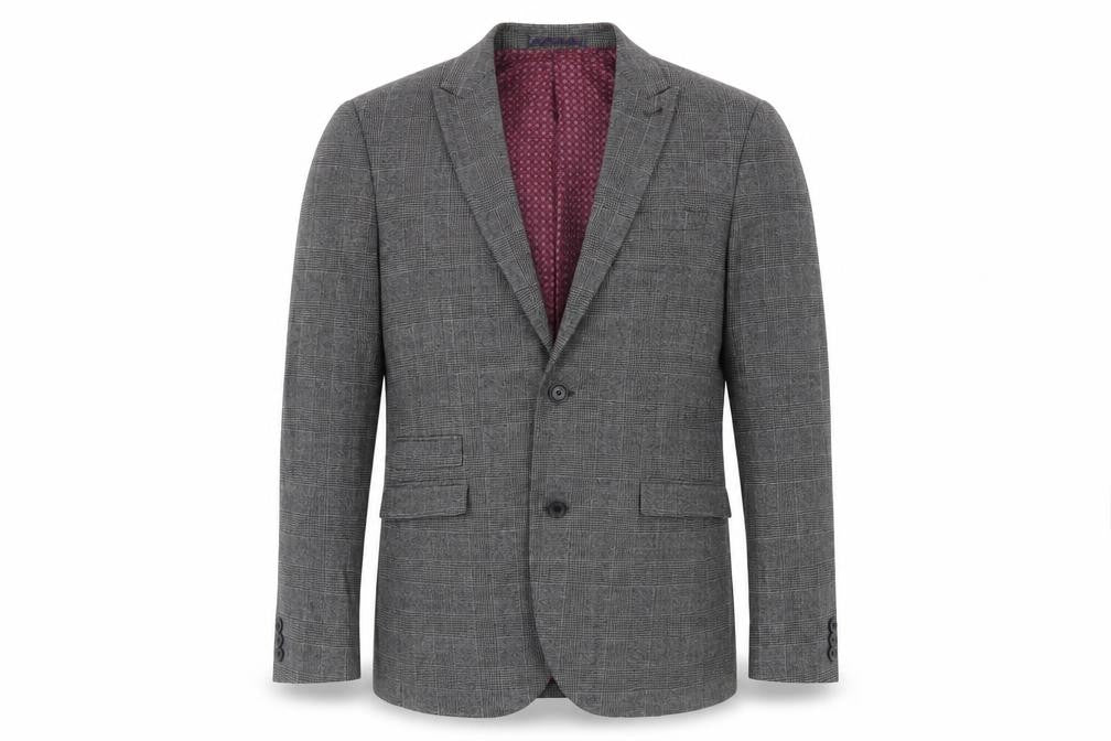 Next Mens Green Plaid Wool Jacket Suit Jacket Size 38 Regular