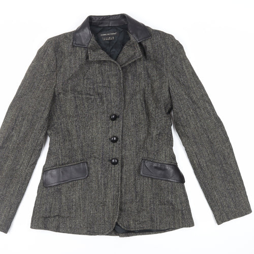 Isabel de Pedro Womens Green Jacket Blazer Size 12 Button